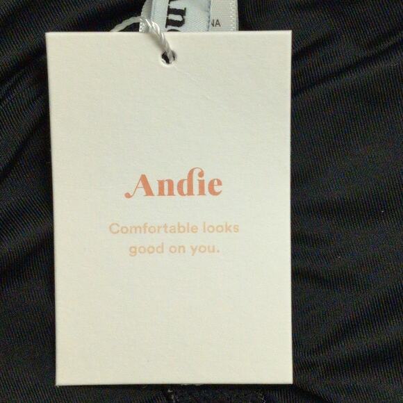 Andie Asbury Eco Nylon One Piece Black Adjustable Criss Cross Back L New - Picture 9 of 10